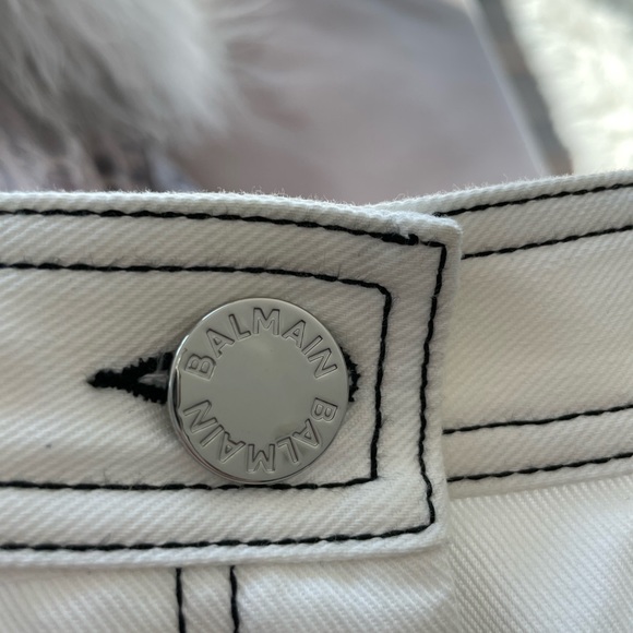 Balmain White Cargo Shorts - Picture 3 of 6